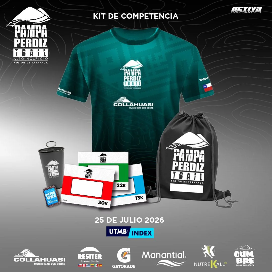 Kit de competencia Pampa Perdiz Trail