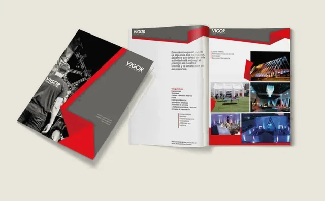 Brochure corporativo para Productora Grupo Vigor